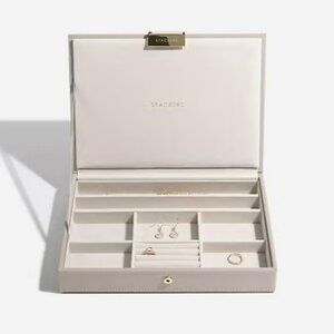 Stackers Classic Lidded Jewelry Box Taupe